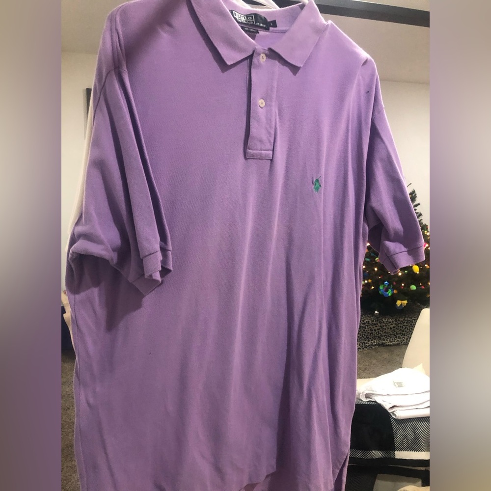 Purple golf shirt